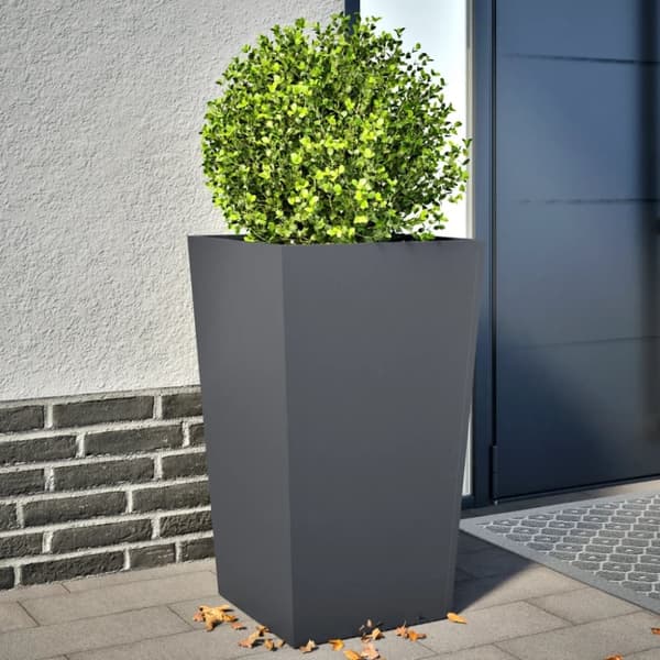 vidaXL plantekrukker 2 stk. 45x45x75 cm stål antracitgrå