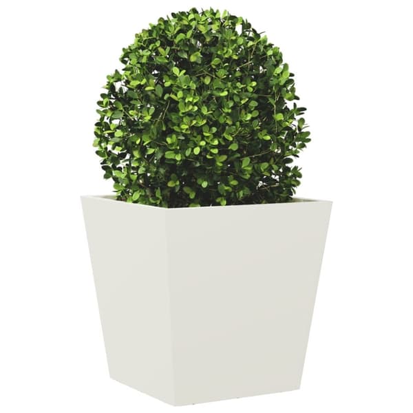 vidaXL Plantekasser hvit 40x40x40 cm stål