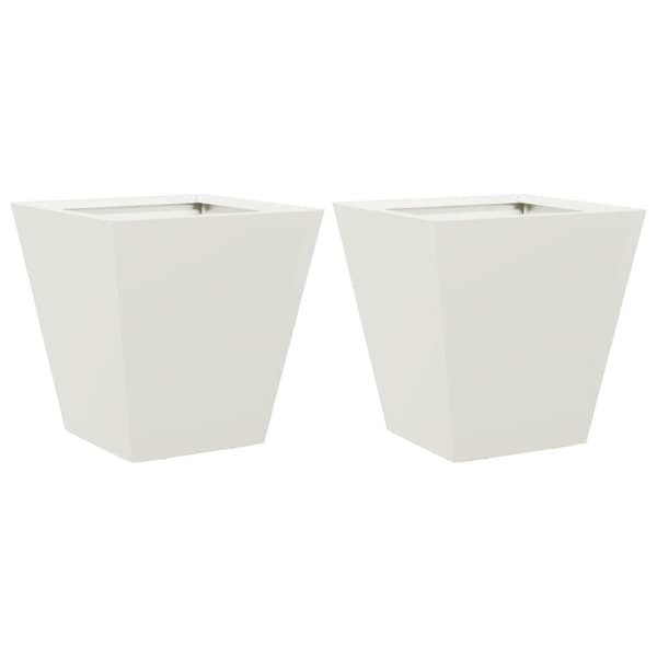 vidaXL plantekasser 2 stk. 30x30x30 cm stål hvid