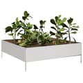 Pikkukuva 4 / 11: vidaXL Korotettu kukkalaatikko 100x100x33,5 cm ruostumaton teräs