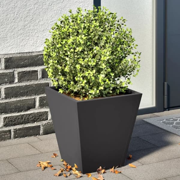 vidaXL Puutarhakukkalaatikot 2 kpl musta 30x30x30 cm teräs