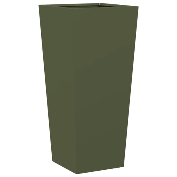 vidaXL Plantekasser 2 stk olivengrønn 35x35x75 cm stål