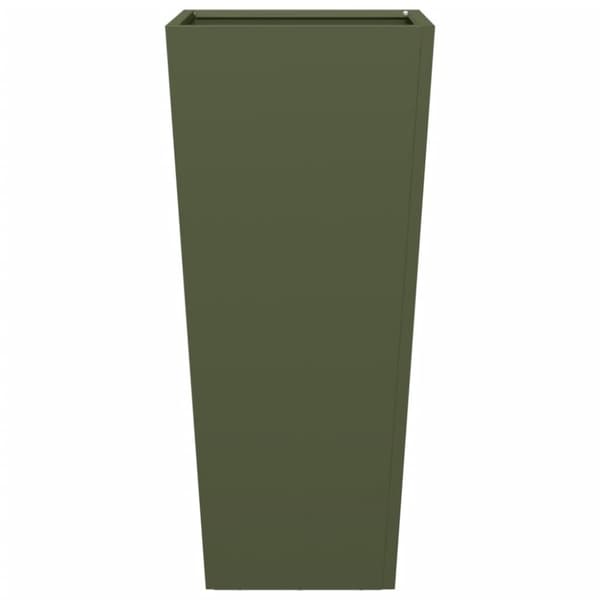 vidaXL Plantekasser 2 stk olivengrønn 35x35x75 cm stål
