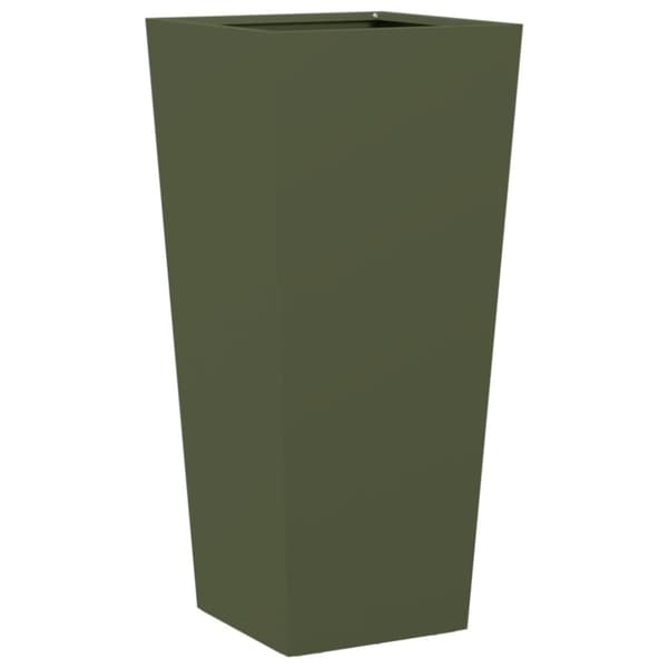 vidaXL Plantekasser 2 stk olivengrønn 35x35x75 cm stål