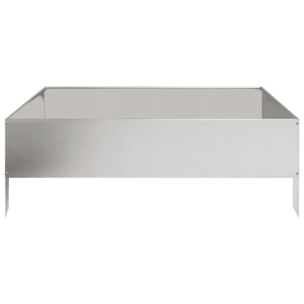 vidaXL Høybed 100x100x33,5 cm rustfritt stål