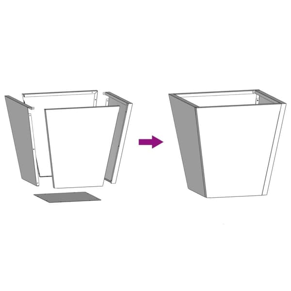 vidaXL Plantekasser 2 stk svart 30x30x30 cm stål