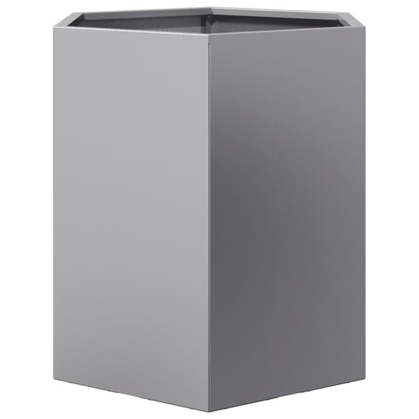 vidaXL Plantekasse sekskantet 46x40x45 cm galvanisert stål