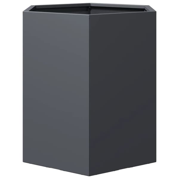 vidaXL Plantekasser 2 stk antrasitt sekskantet 46x40x45 cm stål