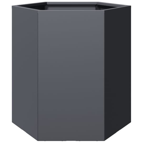 vidaXL Plantekasser 2 stk antrasitt sekskantet 46x40x45 cm stål