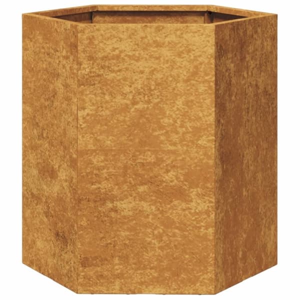 vidaXL Havekrukker 2 stk 46x40x45 cm sekskantet Forvitringsstål