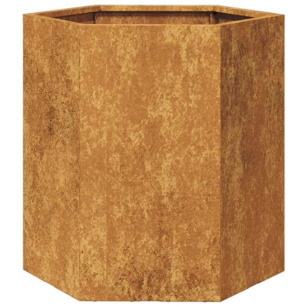 vidaXL Havekrukker 2 stk 46x40x45 cm sekskantet Forvitringsstål