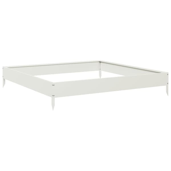 vidaXL højbed 100x100x18,5 cm stål hvid