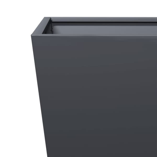 vidaXL Puutarhakukkalaatikot 2 kpl antrasiitti 30x30x30 cm teräs