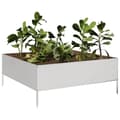 Pikkukuva 4 / 11: vidaXL Korotettu kukkalaatikko 100x100x25 cm ruostumaton teräs