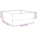 Pikkukuva 11 / 11: vidaXL Korotettu kukkalaatikko 100x100x25 cm ruostumaton teräs