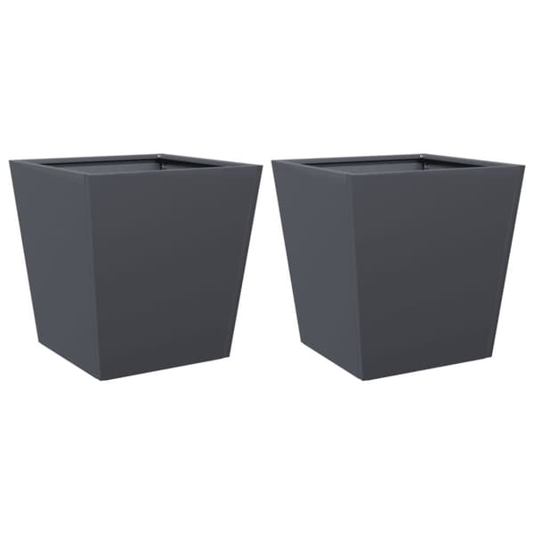 vidaXL plantekrukker 2 stk. 40x40x40 cm stål antracitgrå