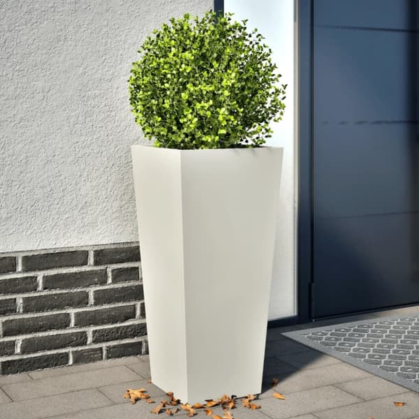 vidaXL plantekrukker 2 stk. 35x35x75 cm stål hvid
