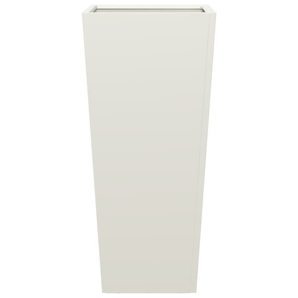 vidaXL Trädgårdskruka vit 35x35x75 cm stål
