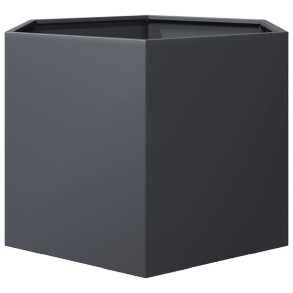 vidaXL Plantekasse antrasitt sekskantet 69x60x45 cm stål