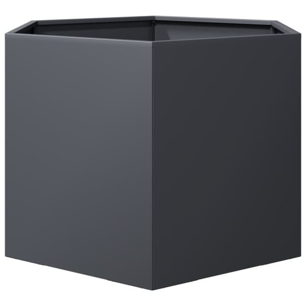 vidaXL Plantekasse antrasitt sekskantet 69x60x45 cm stål