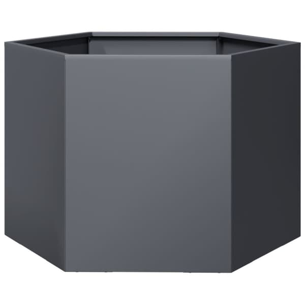 vidaXL Plantekasse antrasitt sekskantet 69x60x45 cm stål