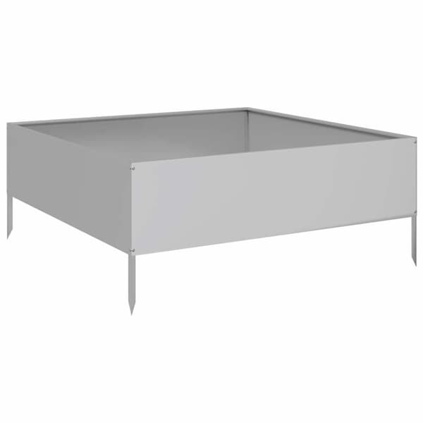 vidaXL Høybed 100x100x25 cm galvanisert stål