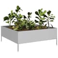 Miniatyrbilde 4 av 11: vidaXL Høybed 100x100x25 cm galvanisert stål
