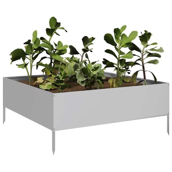 vidaXL Høybed 100x100x25 cm galvanisert stål
