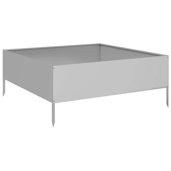 vidaXL Høybed 100x100x25 cm galvanisert stål