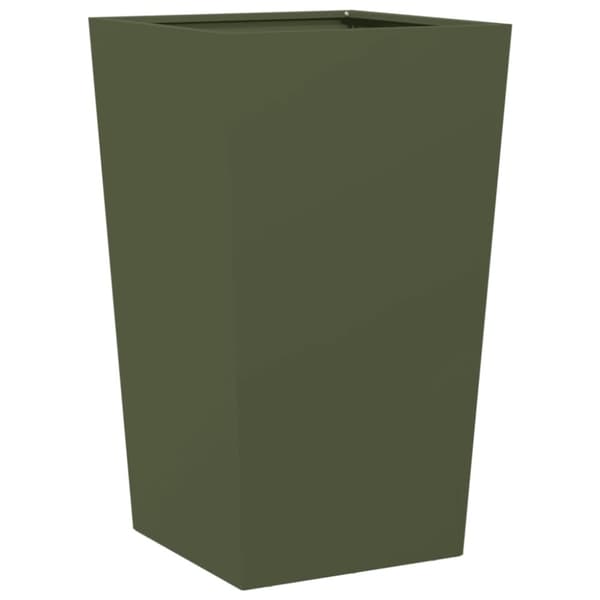vidaXL Plantekasse olivengrønn 45x45x75 cm stål