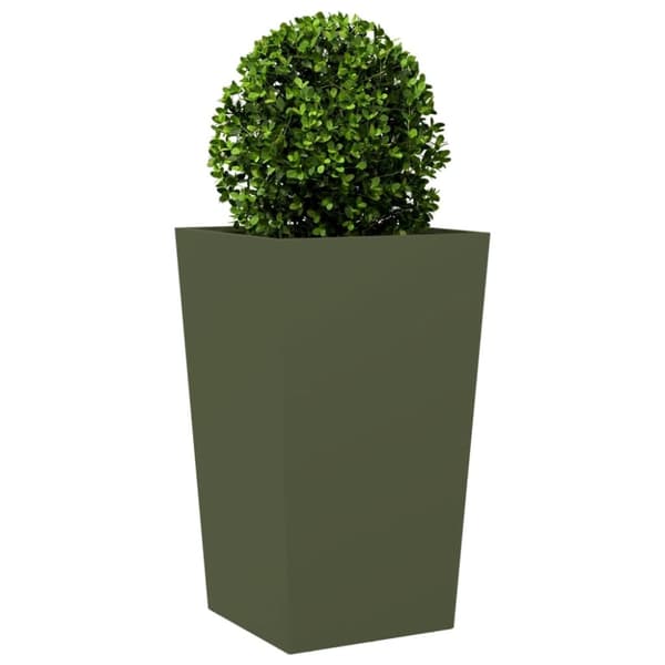 vidaXL Plantekasse olivengrønn 45x45x75 cm stål