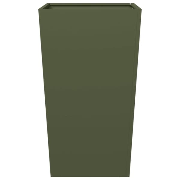 vidaXL Plantekasse olivengrønn 45x45x75 cm stål