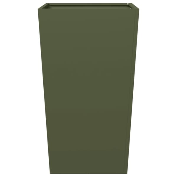 vidaXL Plantekasse olivengrønn 45x45x75 cm stål