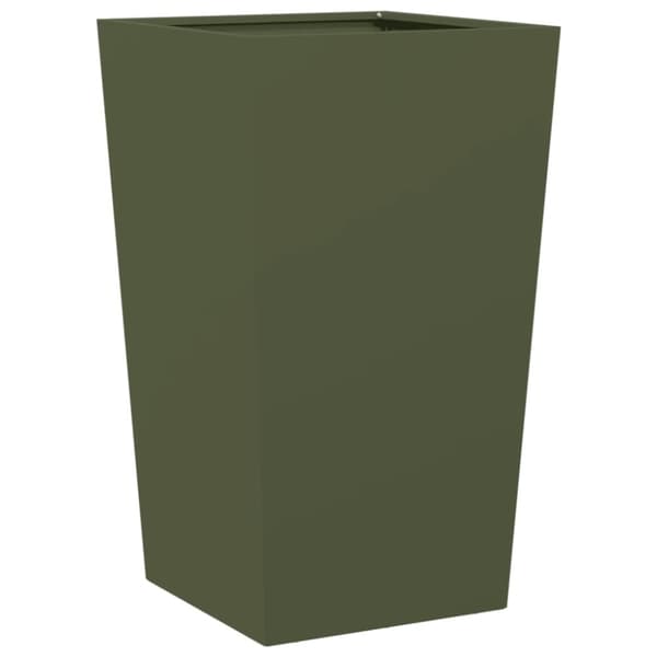 vidaXL Plantekasse olivengrønn 45x45x75 cm stål