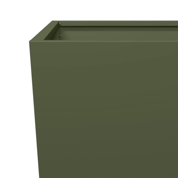 vidaXL Plantekasse olivengrønn 45x45x75 cm stål