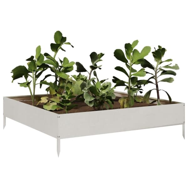 vidaXL Høybed 100x100x26 cm rustfritt stål