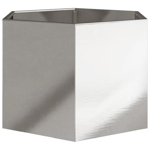 vidaXL Plantekasse sekskantet 69x60x45 cm rustfritt stål