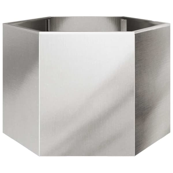 vidaXL Plantekasse sekskantet 69x60x45 cm rustfritt stål