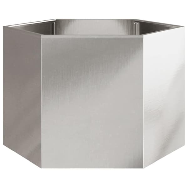 vidaXL Plantekasse sekskantet 69x60x45 cm rustfritt stål