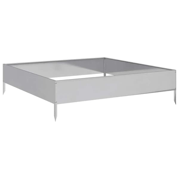 vidaXL Høybed 100x100x26 cm galvanisert stål