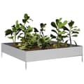 Miniatyrbilde 4 av 11: vidaXL Høybed 100x100x26 cm galvanisert stål