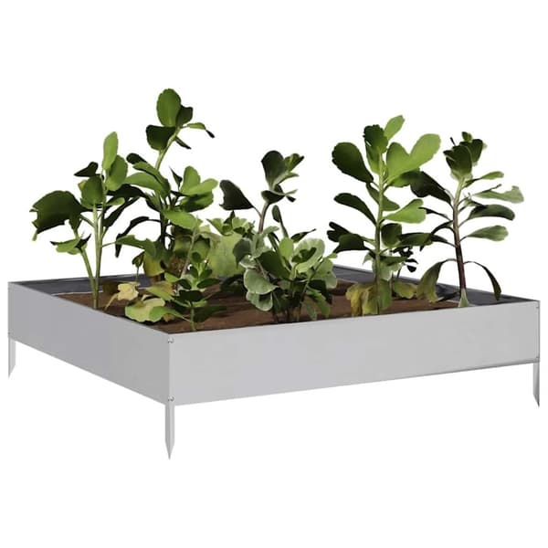 vidaXL Høybed 100x100x26 cm galvanisert stål
