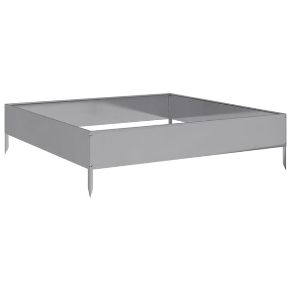 vidaXL Høybed 100x100x26 cm galvanisert stål