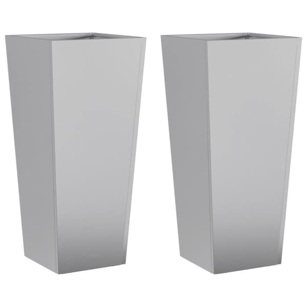 vidaXL plantekrukker 2 stk. 35x35x75 cm galvaniseret stål