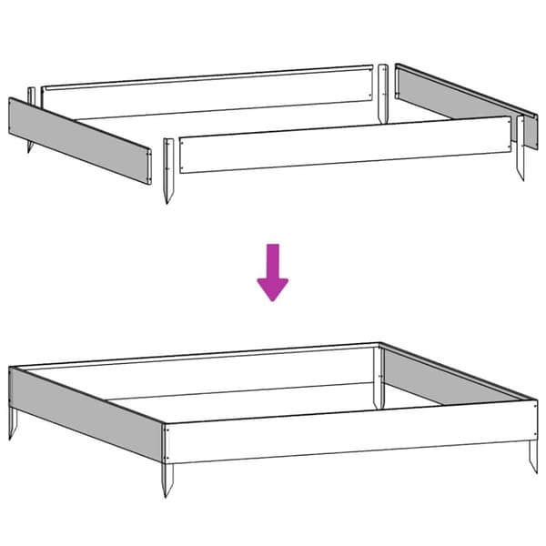 vidaXL højbed 100x100x26 cm galvaniseret stål