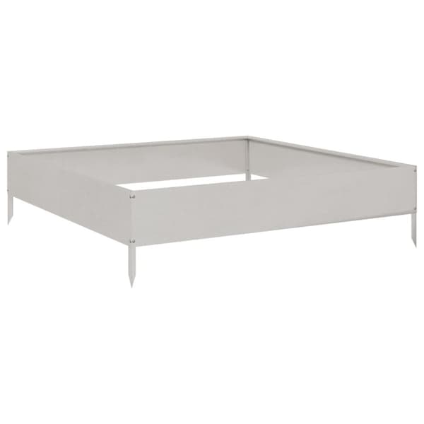 vidaXL Korotettu kukkalaatikko 100x100x26 cm ruostumaton teräs