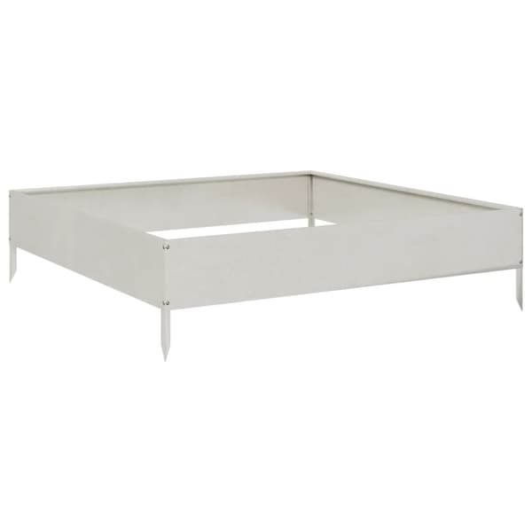 vidaXL Korotettu kukkalaatikko 100x100x26 cm ruostumaton teräs