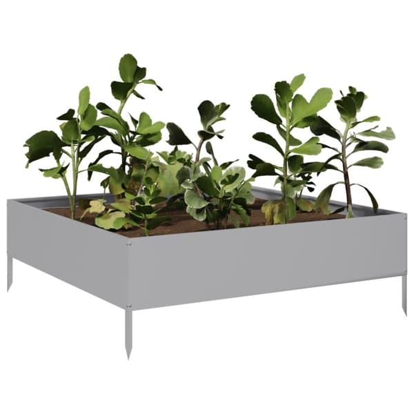 vidaXL Høybed 100x100x33,5 cm galvanisert stål