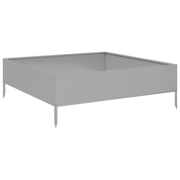 vidaXL Høybed 100x100x33,5 cm galvanisert stål