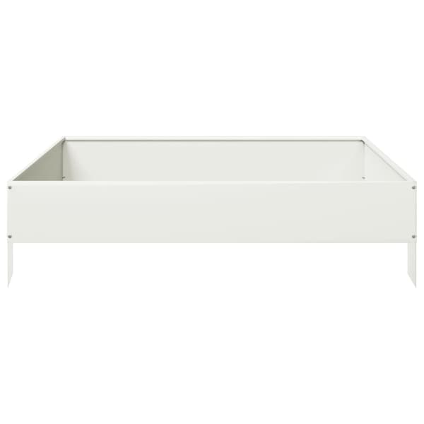 vidaXL Høybed hvit 100x100x26 cm stål